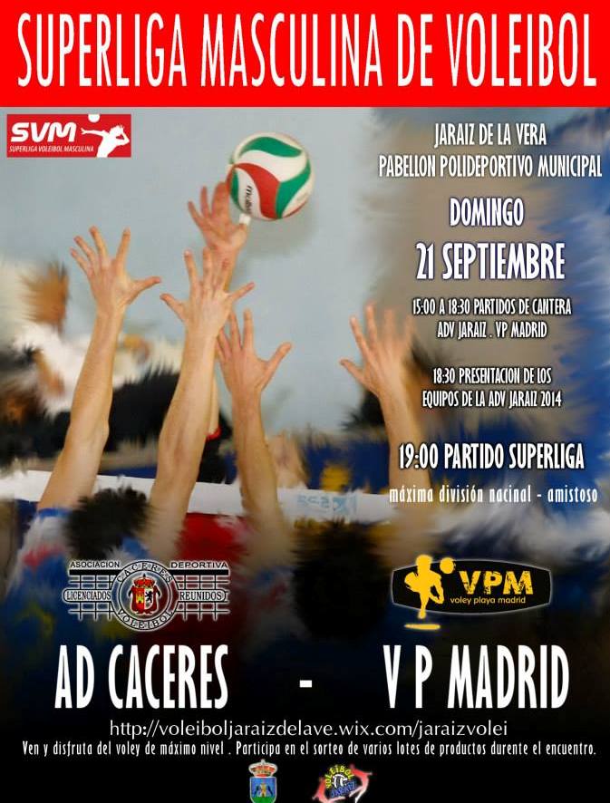 El día 21 de septiembre se presentan los equipos de la Asociación Deportiva Voleibol Jaraíz